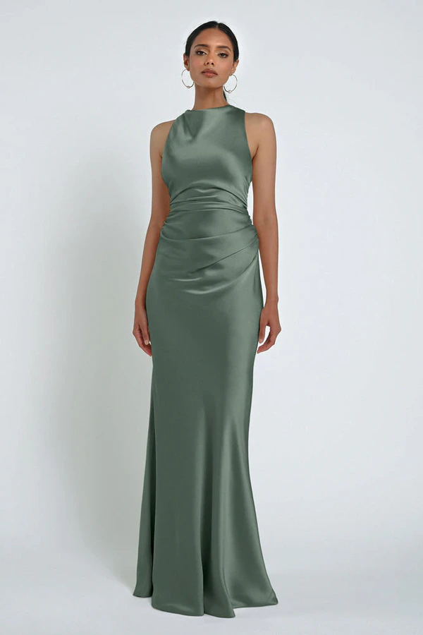 Grant Eucalyptus Green bridesmaid dress by Jenny Yoo — front Grant Eucalyptus Green bridesmaid dress by Jenny Yoo — front