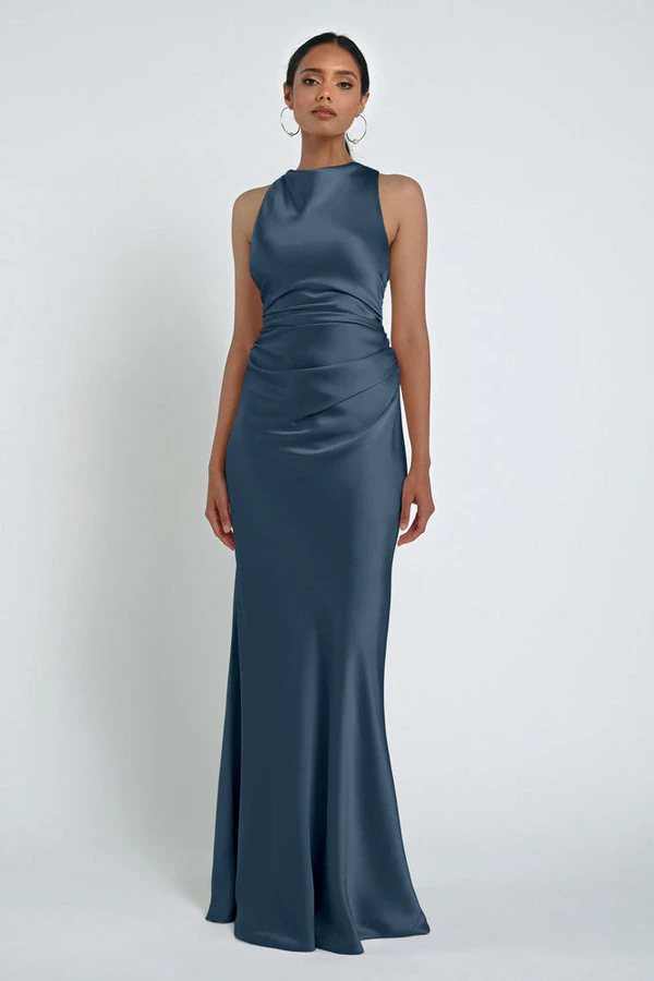 Grant Evening Blue Blue bridesmaid dress by Jenny Yoo — front Grant Evening Blue Blue bridesmaid dress by Jenny Yoo — front