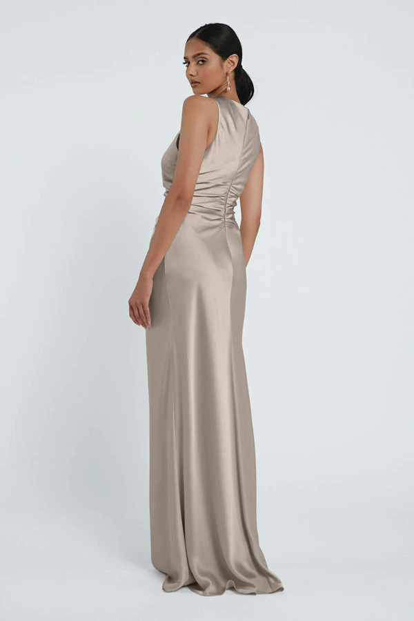 Grant Latte Neutral bridesmaid dress by Jenny Yoo — back Grant Latte Neutral bridesmaid dress by Jenny Yoo — back