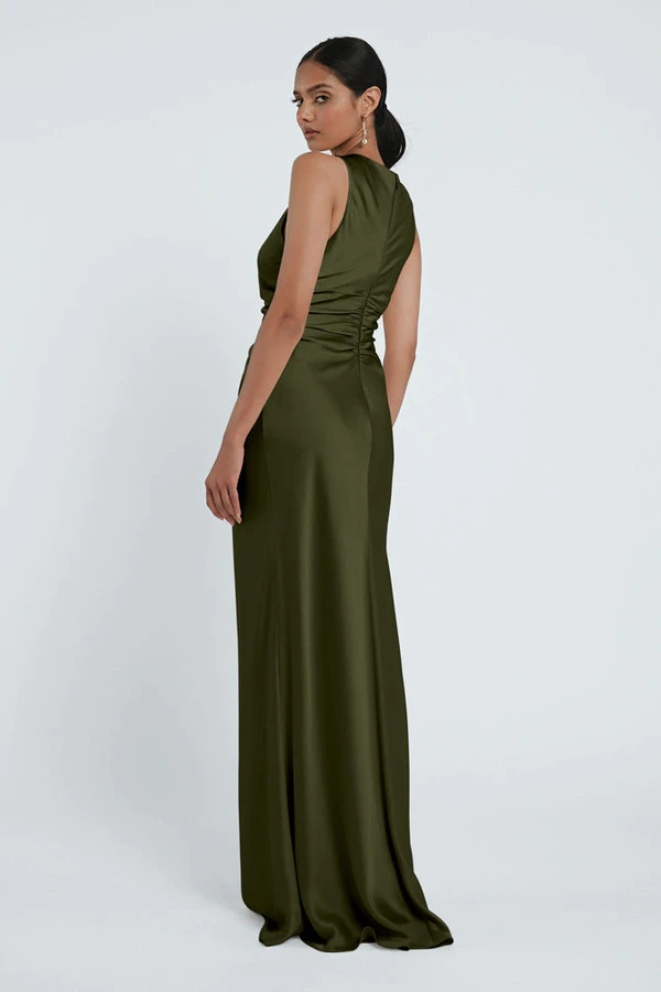 Grant Olive Green bridesmaid dress by Jenny Yoo — back Grant Olive Green bridesmaid dress by Jenny Yoo — back
