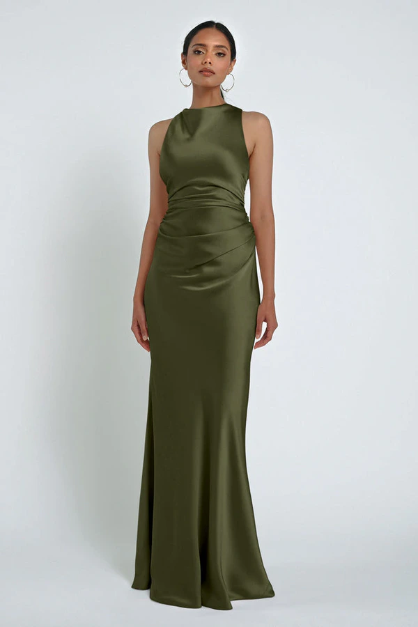 Grant Olive Green bridesmaid dress by Jenny Yoo — front Grant Olive Green bridesmaid dress by Jenny Yoo — front