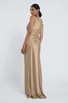 Grant Pale Gold Champagne bridesmaid dress by Jenny Yoo — back