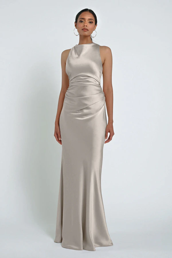 Grant Platinum Neutral bridesmaid dress by Jenny Yoo — front Grant Platinum Neutral bridesmaid dress by Jenny Yoo — front