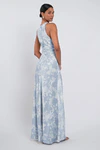 Grant Print Whisper Blue Corsage bridesmaid dress by Jenny Yoo — back