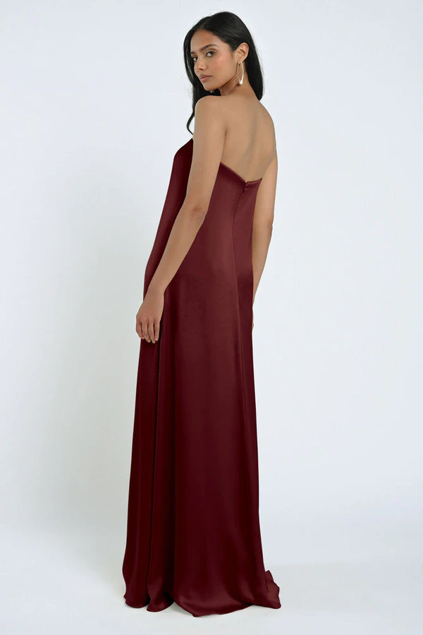 James Dark Berry Burgundy bridesmaid dress by Jenny Yoo — back James Dark Berry Burgundy bridesmaid dress by Jenny Yoo — back