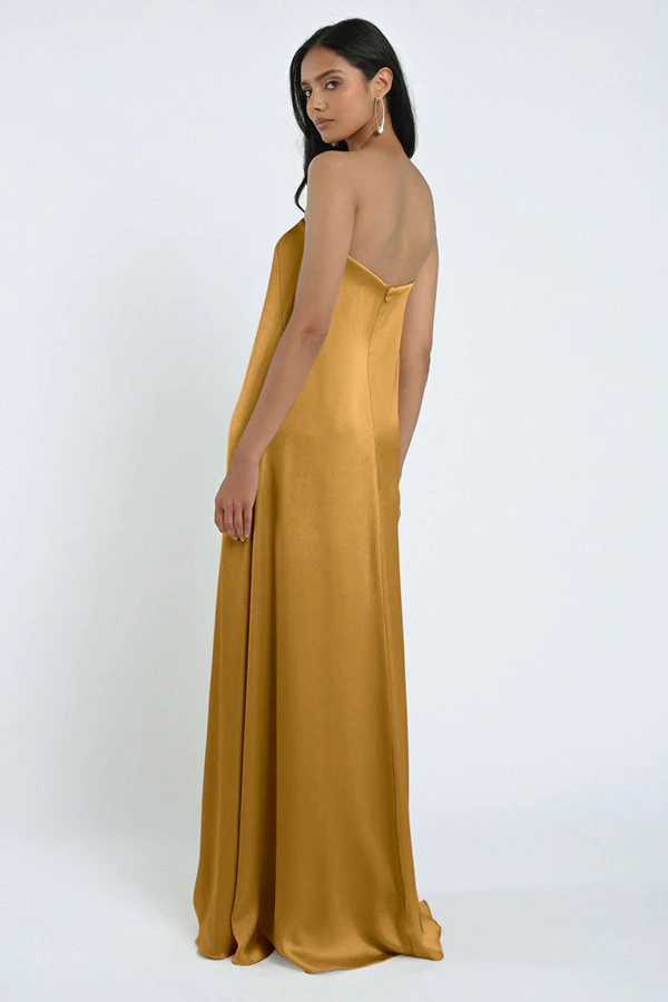 James Marigold Gold bridesmaid dress by Jenny Yoo — back James Marigold Gold bridesmaid dress by Jenny Yoo — back