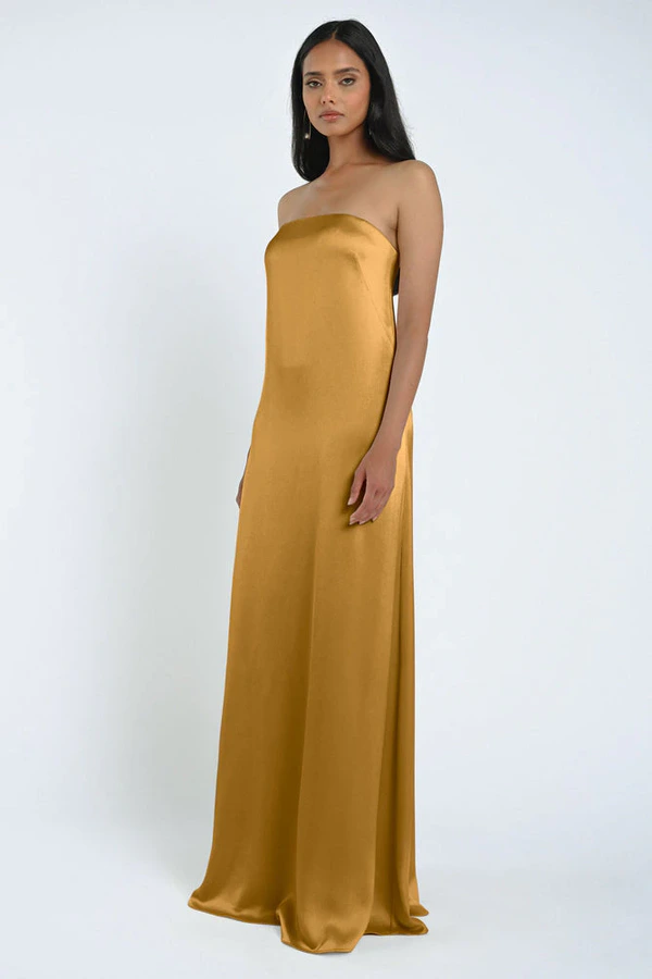 James Marigold Gold bridesmaid dress by Jenny Yoo — front James Marigold Gold bridesmaid dress by Jenny Yoo — front