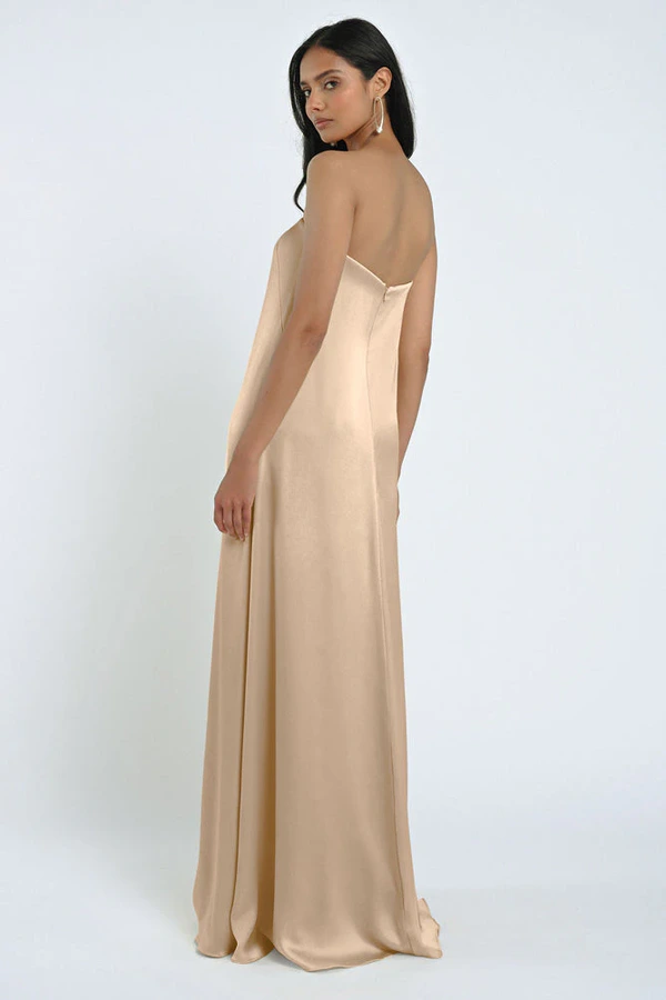 James Pale Gold Gold bridesmaid dress by Jenny Yoo — back James Pale Gold Gold bridesmaid dress by Jenny Yoo — back