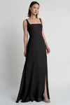 Jenna Black Black bridesmaid dress by Jenny Yoo — front