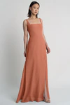 Jenna Canyon Sunset Orange bridesmaid dress by Jenny Yoo — front