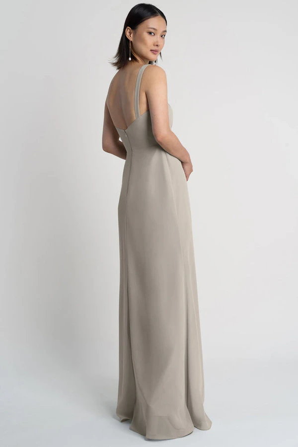 Jenna Earl Grey Grey bridesmaid dress by Jenny Yoo — back Jenna Earl Grey Grey bridesmaid dress by Jenny Yoo — back