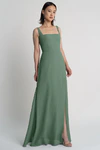 Jenna Eucalyptus Green bridesmaid dress by Jenny Yoo — front