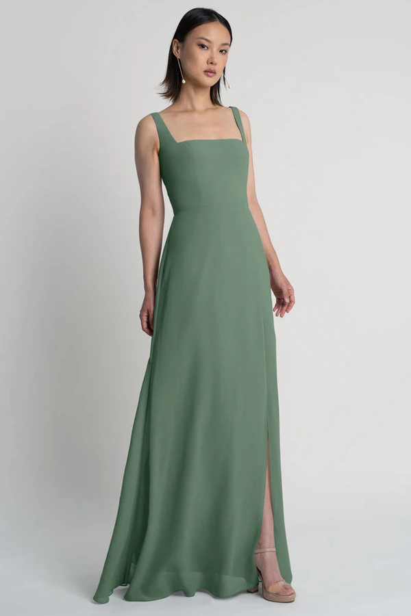 Jenna Eucalyptus Green bridesmaid dress by Jenny Yoo — front Jenna Eucalyptus Green bridesmaid dress by Jenny Yoo — front