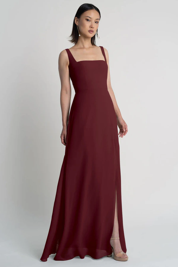 Jenna Hibiscus Pink bridesmaid dress by Jenny Yoo — front Jenna Hibiscus Pink bridesmaid dress by Jenny Yoo — front