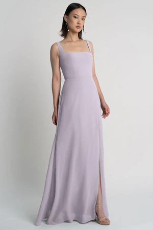Jenna Lilac Mist Lavender bridesmaid dress by Jenny Yoo — front