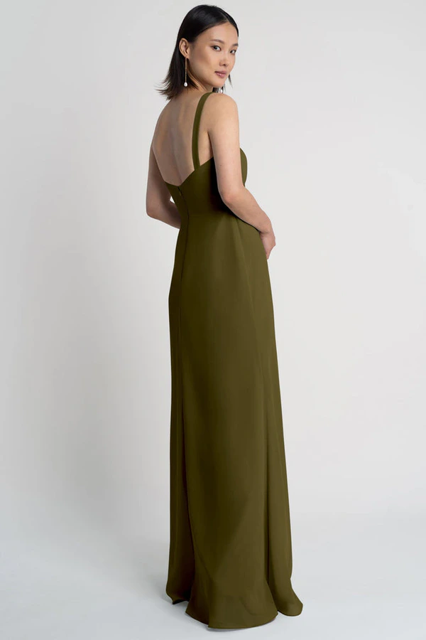 Jenna Olive Green bridesmaid dress by Jenny Yoo — back Jenna Olive Green bridesmaid dress by Jenny Yoo — back