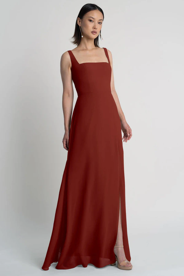 Jenna Rust Brown bridesmaid dress by Jenny Yoo — front Jenna Rust Brown bridesmaid dress by Jenny Yoo — front