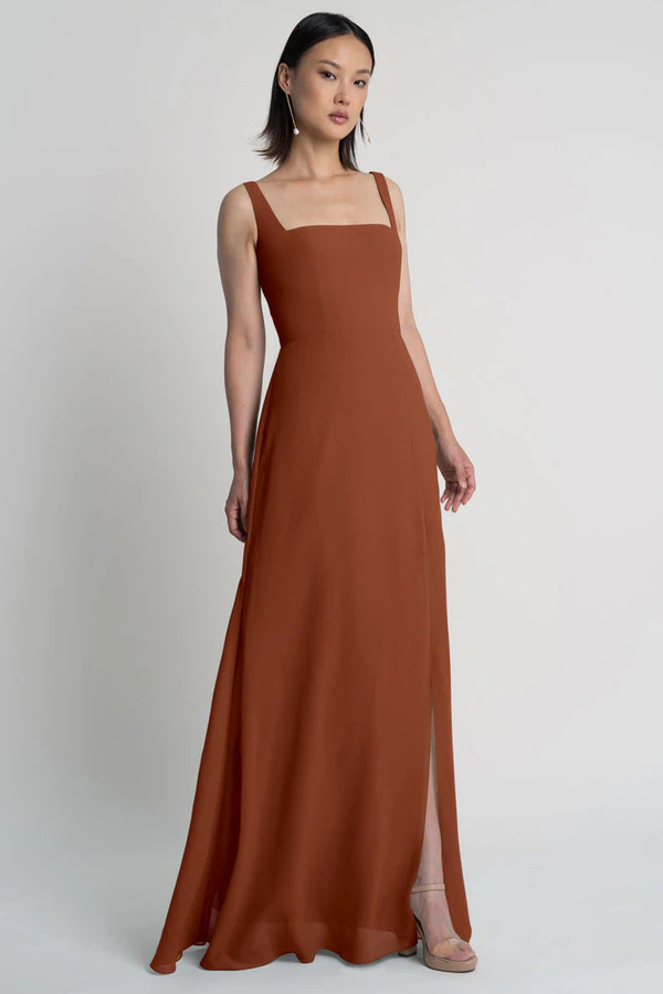 Jenna Terracotta Orange bridesmaid dress by Jenny Yoo — front Jenna Terracotta Orange bridesmaid dress by Jenny Yoo — front