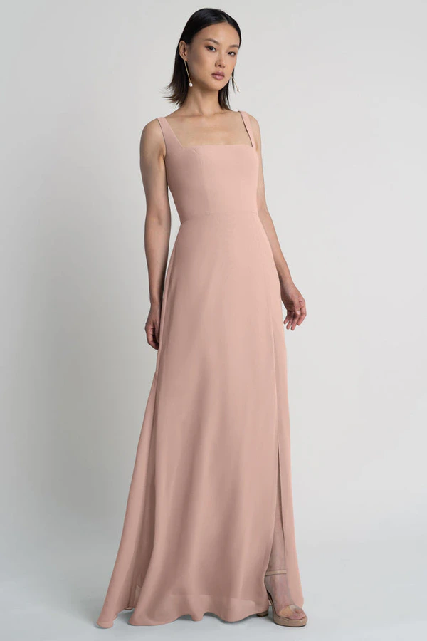 Jenna Whipped Apricot Orange bridesmaid dress by Jenny Yoo — front Jenna Whipped Apricot Orange bridesmaid dress by Jenny Yoo — front