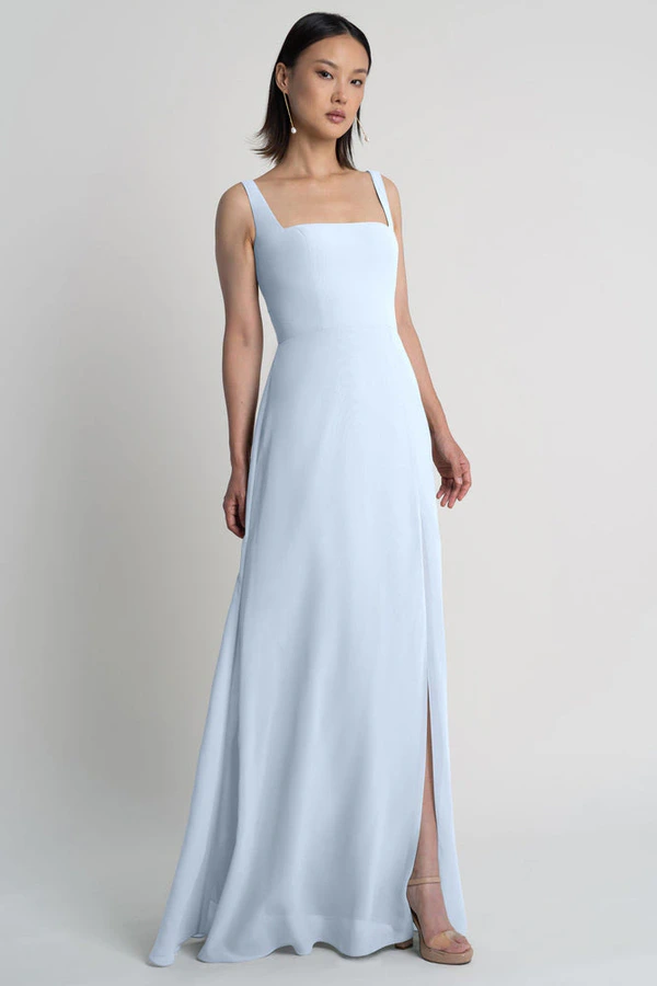 Jenna Whisper Blue Blue bridesmaid dress by Jenny Yoo — front Jenna Whisper Blue Blue bridesmaid dress by Jenny Yoo — front