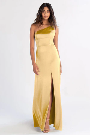 Jensen Daffodil Yellow bridesmaid dress by Jenny Yoo — front