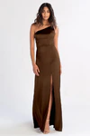 Jensen Espresso Brown bridesmaid dress by Jenny Yoo — front