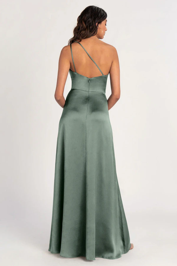 Jensen Eucalyptus Green bridesmaid dress by Jenny Yoo — back Jensen Eucalyptus Green bridesmaid dress by Jenny Yoo — back