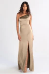 Jensen Pale Gold Champagne bridesmaid dress by Jenny Yoo — front