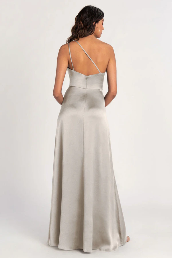 Jensen Platinum Neutral bridesmaid dress by Jenny Yoo — back Jensen Platinum Neutral bridesmaid dress by Jenny Yoo — back