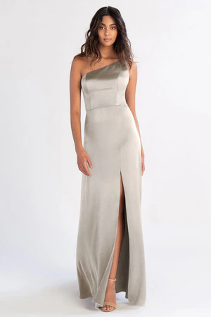 Jensen Platinum Neutral bridesmaid dress by Jenny Yoo — front