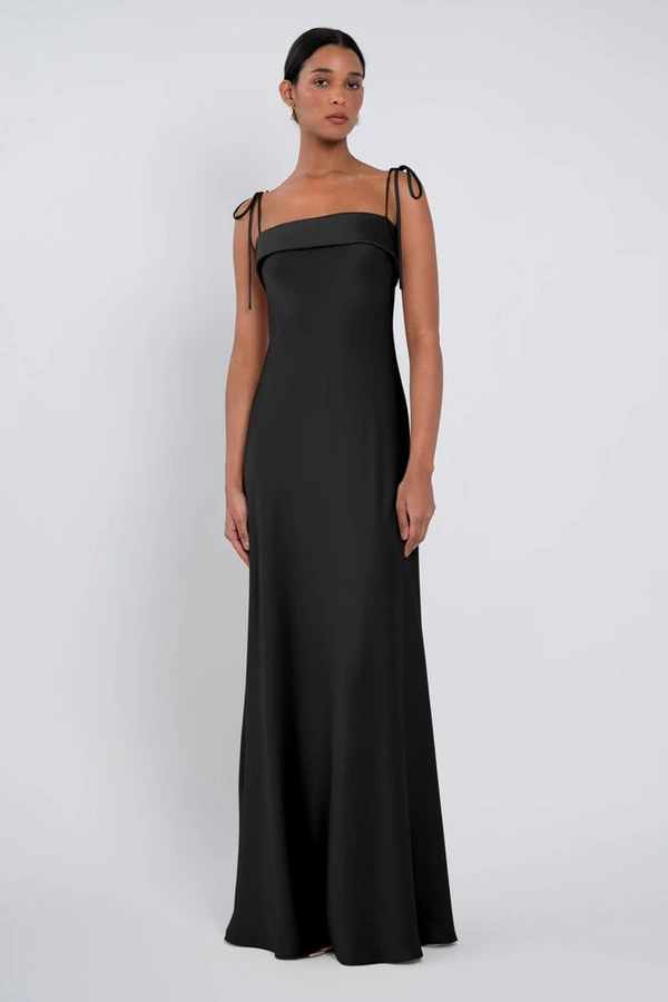 Landry bridesmaid dress by Jenny Yoo in Black - Black - Front Landry bridesmaid dress by Jenny Yoo in Black - Black - Front