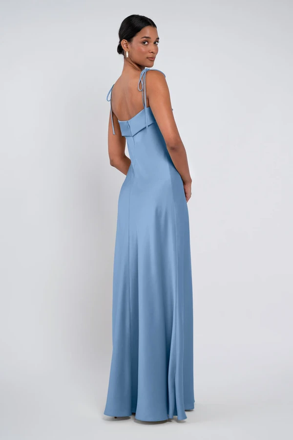 Landry Cornflower Blue Bridesmaid Dress by Jenny Yoo - Back Landry bridesmaid dress by Jenny Yoo in Cornflower - Blue - Back