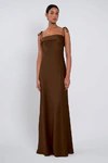 Landry bridesmaid dress by Jenny Yoo in Espresso - Brown - Front