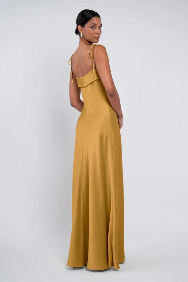 Landry bridesmaid dress by Jenny Yoo in Marigold - Gold - Back Landry bridesmaid dress by Jenny Yoo in Marigold - Gold - Back
