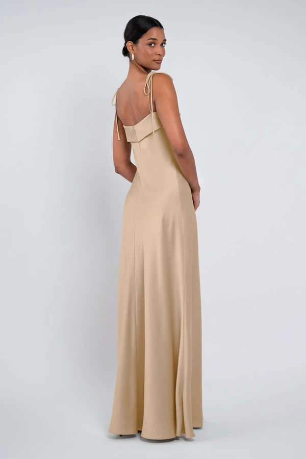 Landry bridesmaid dress by Jenny Yoo in Pale Gold - Gold - Back Landry bridesmaid dress by Jenny Yoo in Pale Gold - Gold - Back