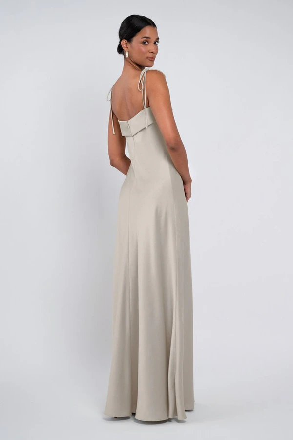 Landry bridesmaid dress by Jenny Yoo in Platinum - Grey - Back Landry bridesmaid dress by Jenny Yoo in Platinum - Grey - Back