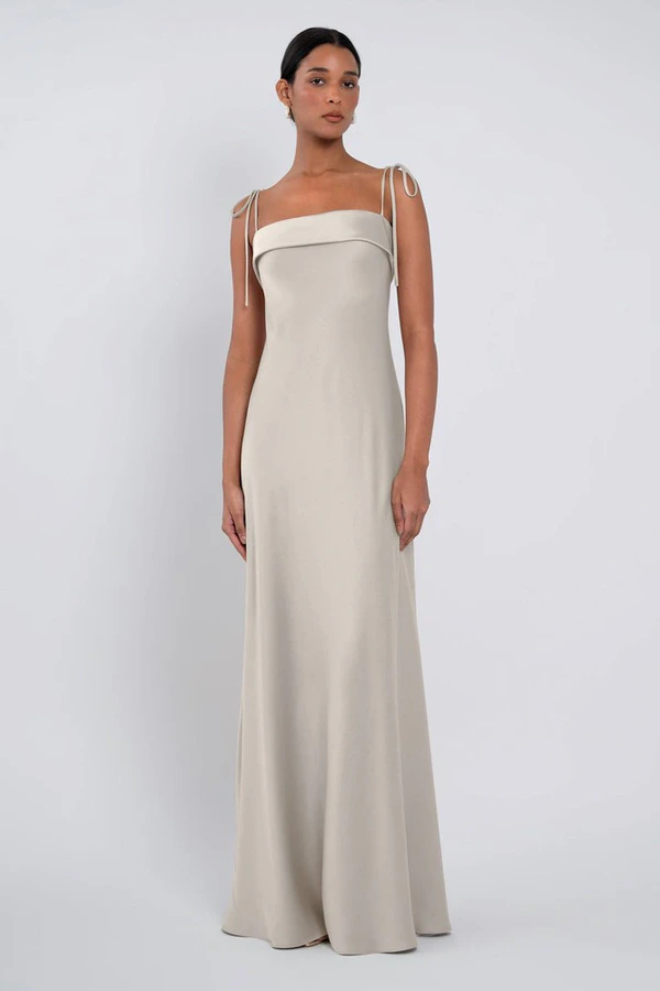 Landry bridesmaid dress by Jenny Yoo in Platinum - Grey - Front Landry bridesmaid dress by Jenny Yoo in Platinum - Grey - Front