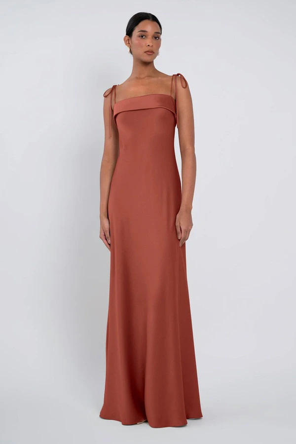Landry bridesmaid dress by Jenny Yoo in Rust - Orange - Front Landry bridesmaid dress by Jenny Yoo in Rust - Orange - Front