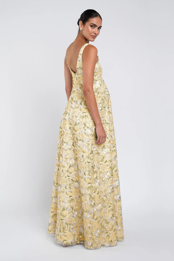 Lilly Ophelia Maternity Buttercup Multi embroidered bridesmaid dress by Jenny Yoo back Lilly Ophelia Maternity Buttercup Multi embroidered bridesmaid dress by Jenny Yoo (back)