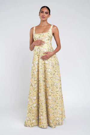 Lilly Ophelia Maternity Buttercup Multi embroidered bridesmaid dress by Jenny Yoo (front)