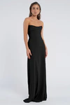 Liv Black Black bridesmaid dress by Jenny Yoo — front