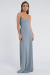 Liv Chambray Blue bridesmaid dress by Jenny Yoo — front