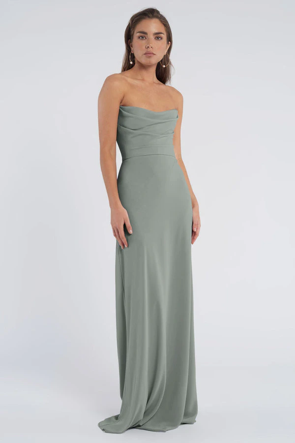 Liv Moss Green bridesmaid dress by Jenny Yoo — front Liv Moss Green bridesmaid dress by Jenny Yoo — front