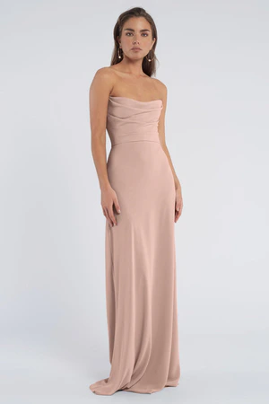 Liv Whipped Apricot Orange bridesmaid dress by Jenny Yoo — front