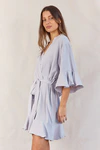 Olivia Matte Ruffle Lilac Bridesmaid Robe