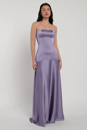 Pia Amethyst Purple bridesmaid dress by Jenny Yoo — front