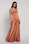 Pia Canyon Sunset Orange bridesmaid dress by Jenny Yoo — detail