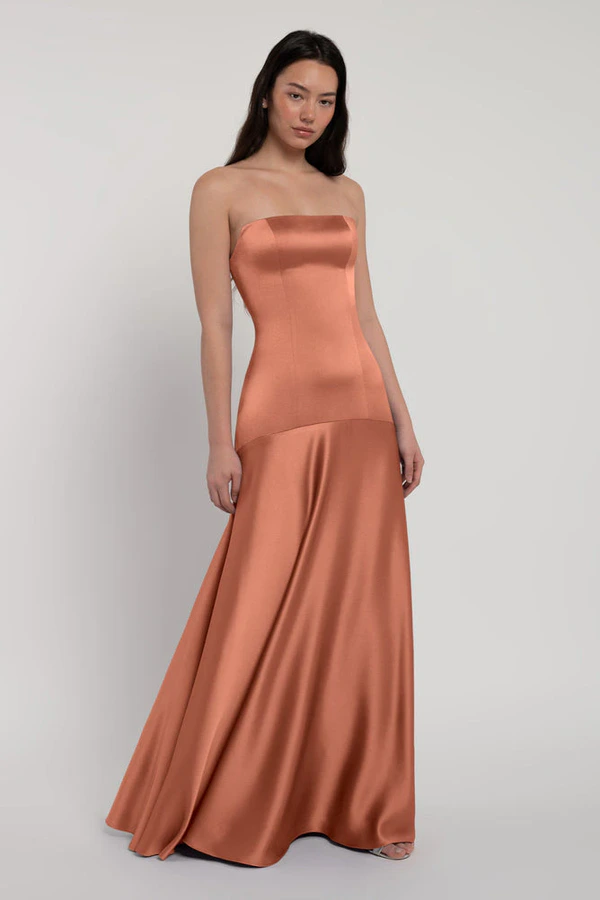 Pia Canyon Sunset Orange bridesmaid dress by Jenny Yoo — detail Pia Canyon Sunset Orange bridesmaid dress by Jenny Yoo — detail