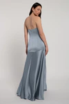 Pia Chambray Blue bridesmaid dress by Jenny Yoo — back