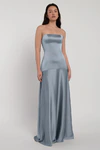 Pia Chambray Blue bridesmaid dress by Jenny Yoo — front